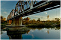 Train Trestle At Sunset