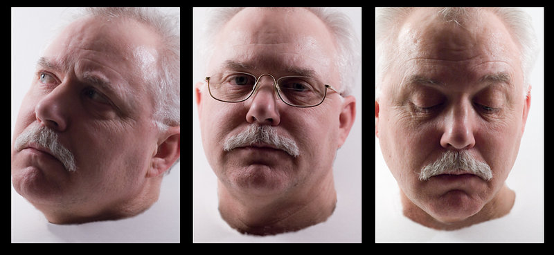 Three stages of being in a light tent. 1.Questioning 2. Acceptance 3. Looking for a way out