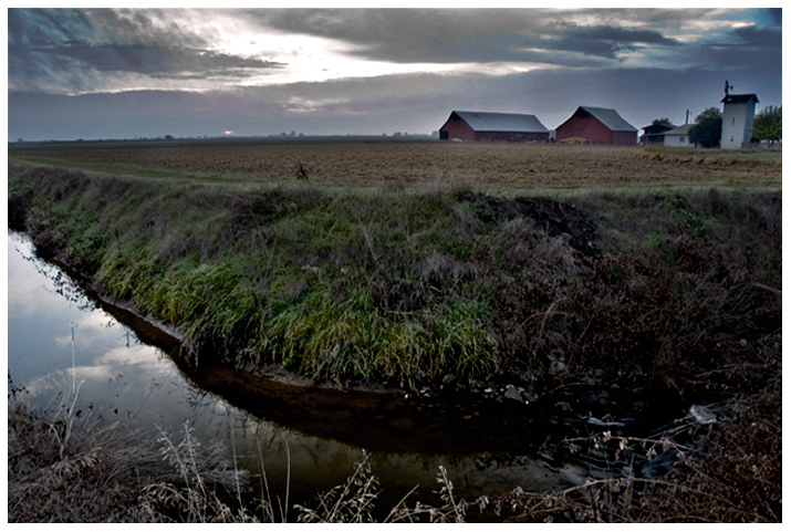 Farmhouse and barns