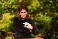 Teresa with Feral Kitten