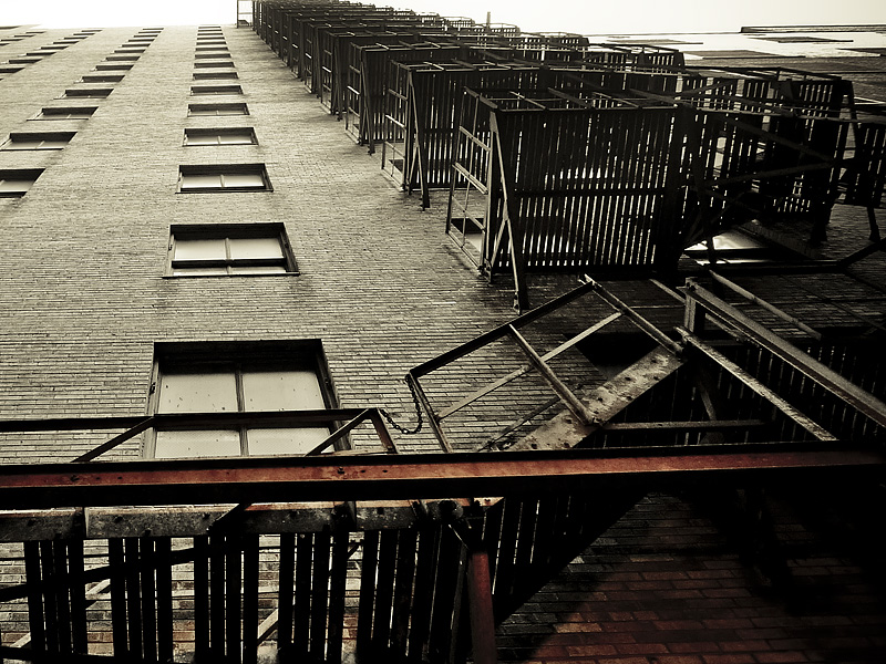 Patterns: Up a narrow flight of stairs