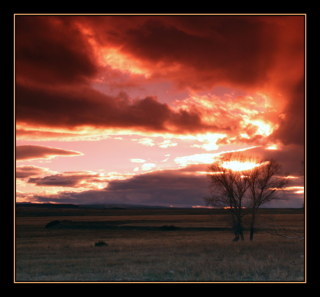 red sky in morning