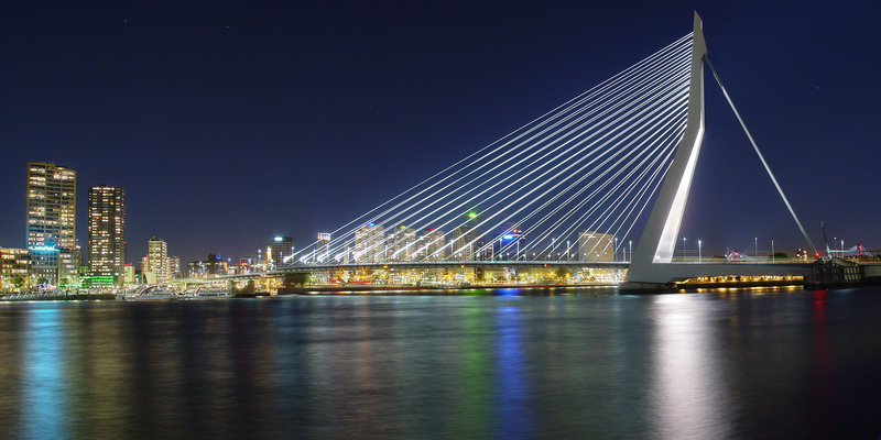 Erasmusbrug Rotterdam Skyline