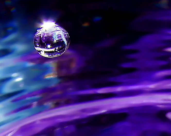 Drop in cool colors Abstract