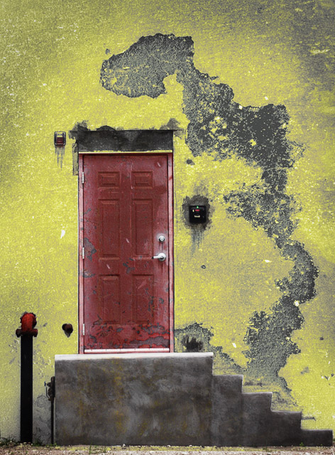 Red Door Yellow Wall