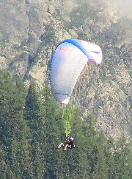 Parapenters over Chamonix, France