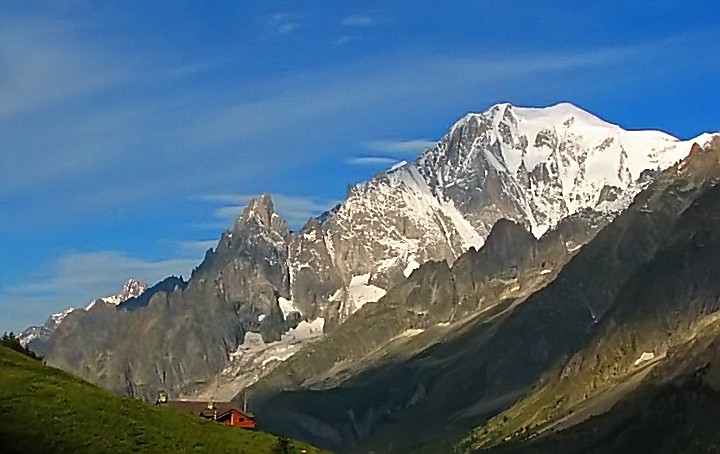 Mt. Blanc and Rifugio Bonatti