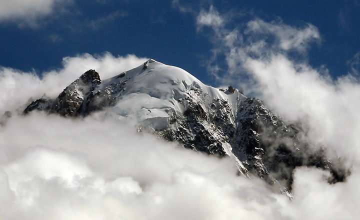 Mt. Blanc Plays Peekaboo