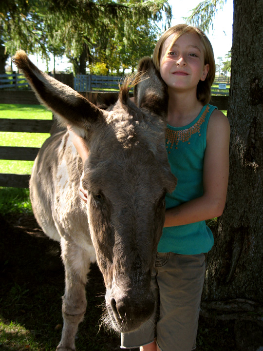Emma with Donkey
