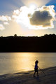 The sun sets on Rocky Bay Beach