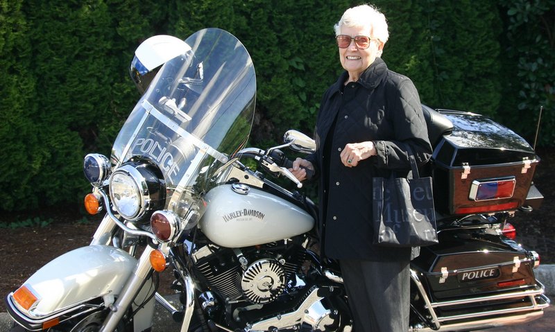 Portrait of a Harley..and the police chiefs mom...