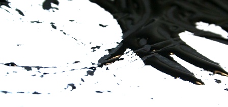 as the black ink swirls