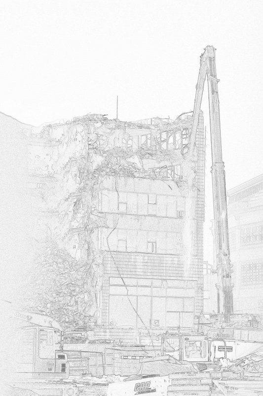 Deconstruction as if in pencil