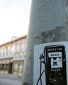 Sticker on Pole
