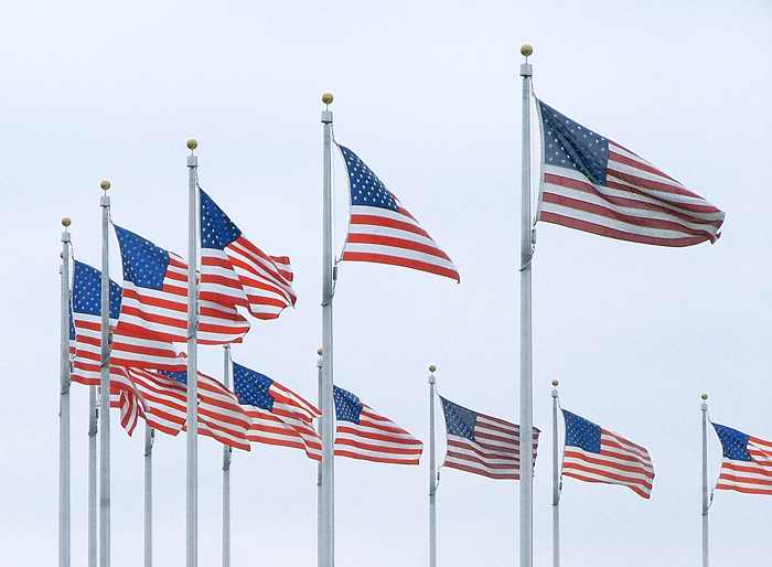 Flags at Washington Monument