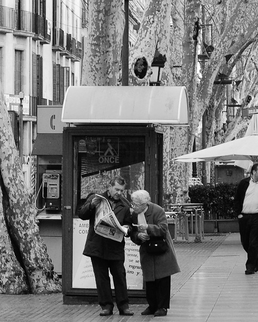 In the street