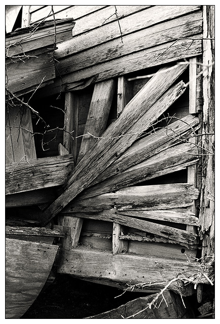 abandoned building window