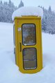 Snowed in telephone booth