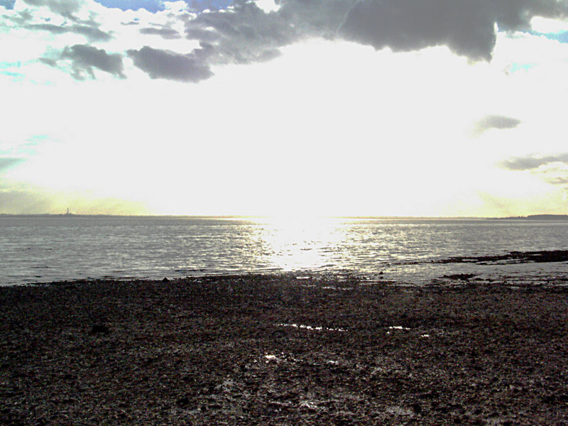 Sunset over beach