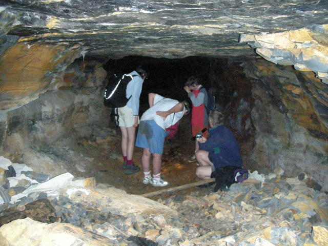 Inside Western entrance Shale mining tunnel