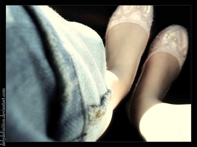 denim ballerina
