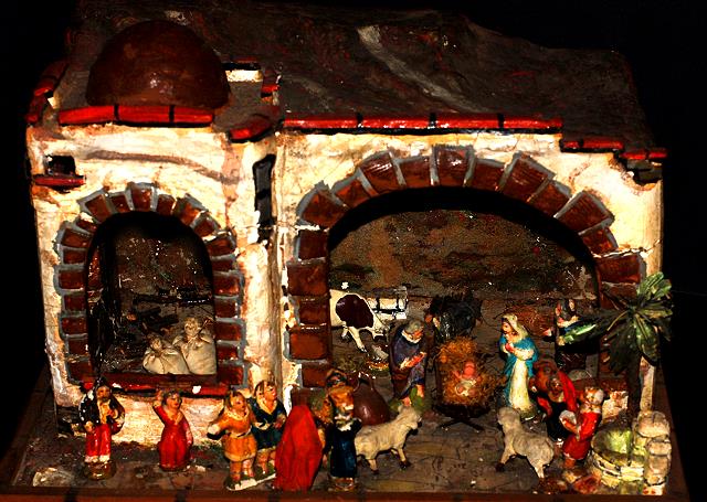 Antique Handmade Nativity Scene