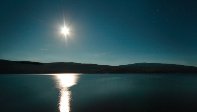 moon over water