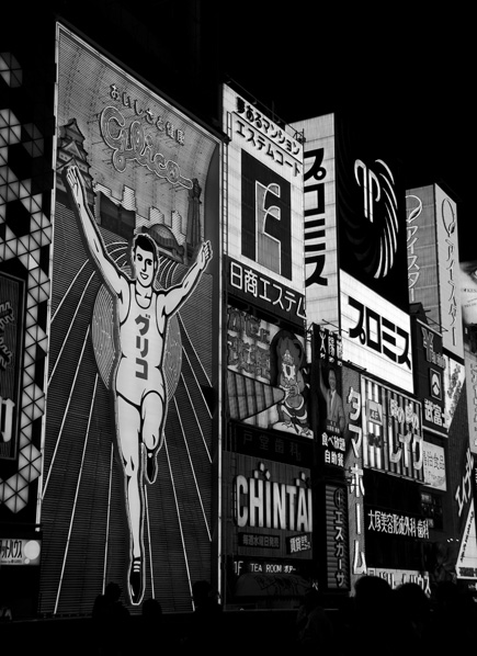 Glico Man BW- Dotombori
