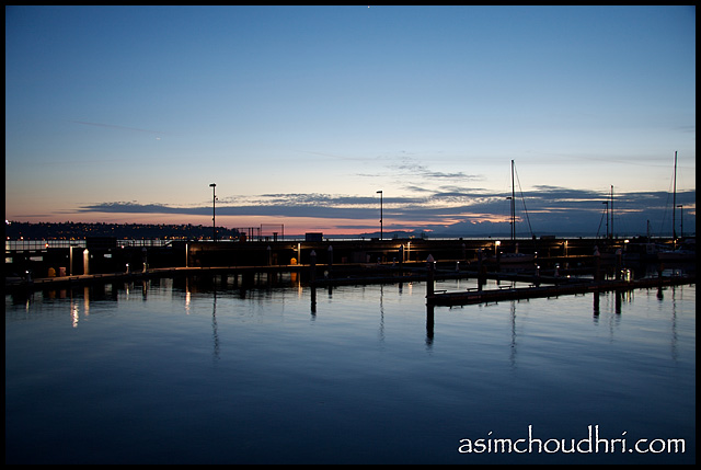 Puget Sound Harbor at Night...