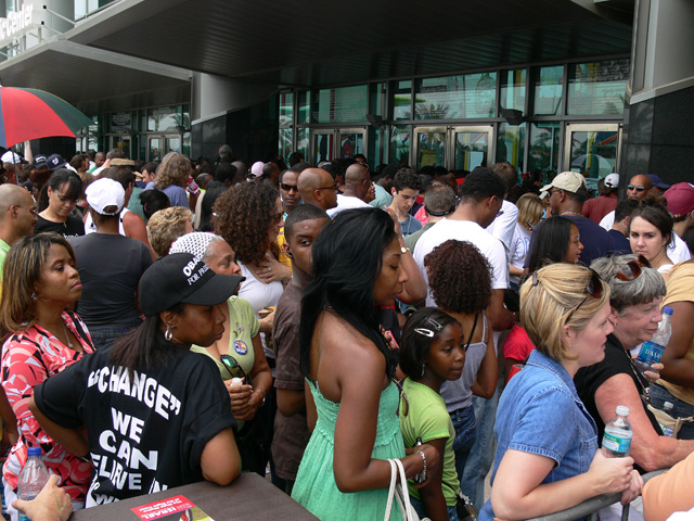 Obama Rally - Front of the line