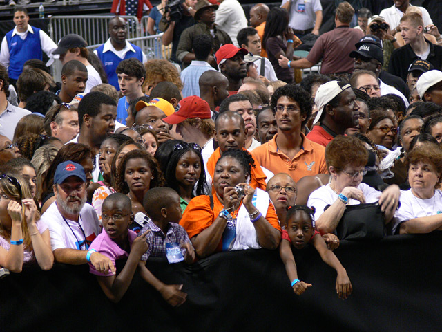 Obama Rally - Standing Room