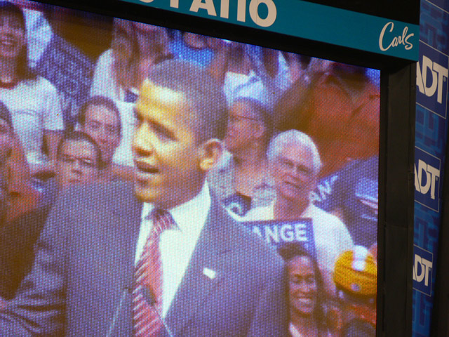 Obama Rally - The Big Screen