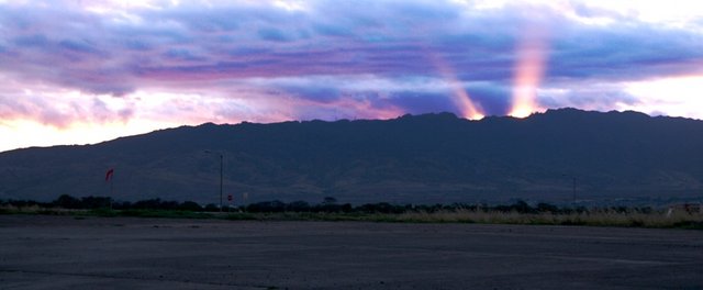 Sunset searchlights.JPG
