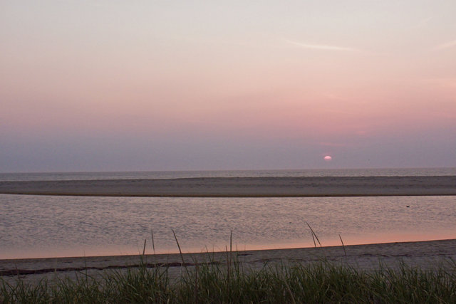 sunrise in 1607 on Cape Cod