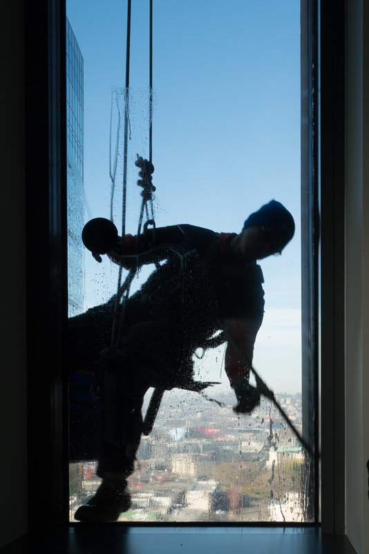 Out and About in Seattle Week 52 - Window Washer