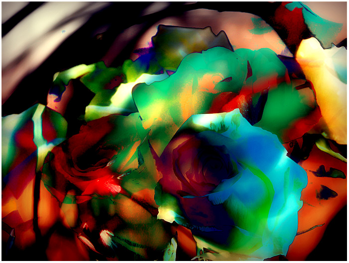 day 9. overlays. roses on my mother's grave