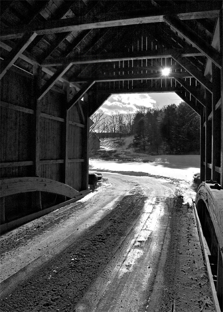 West Windsor Covered Bridge B/W