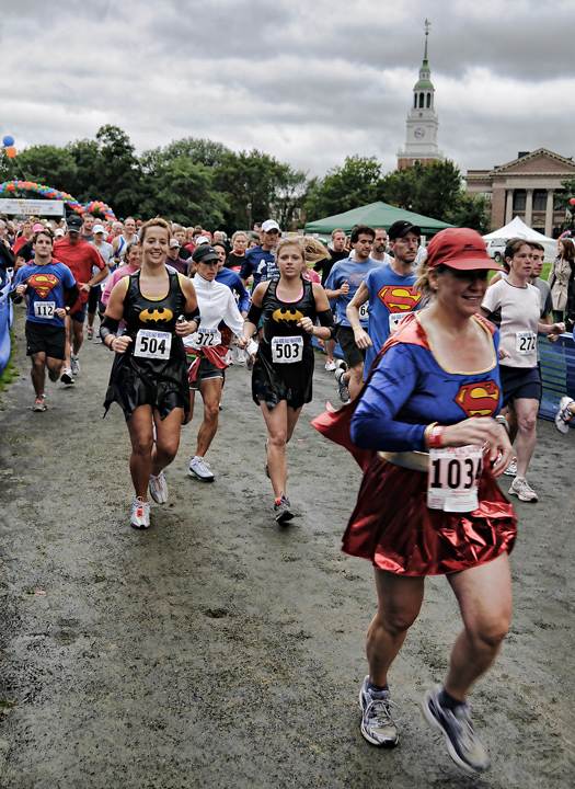Bat Girls Chasing Superwoman