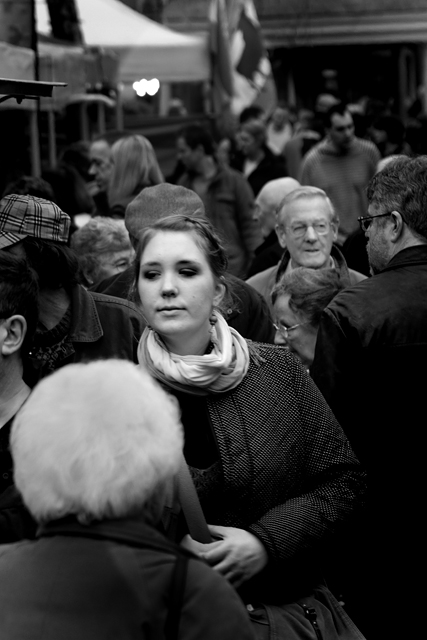 Girl wearing a scarf