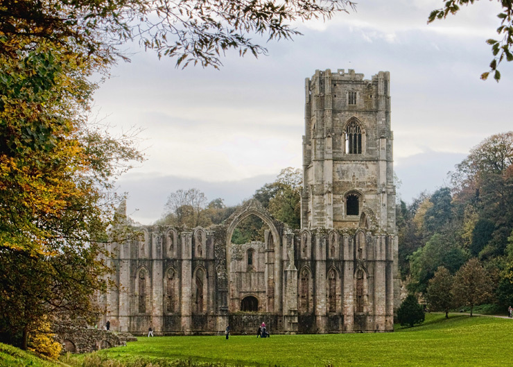 Fountains Abbey in Autumn