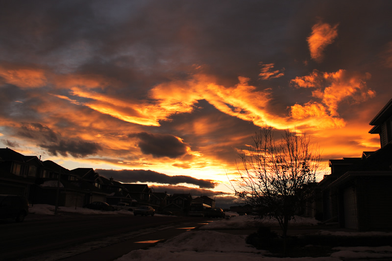 The sky is on fire