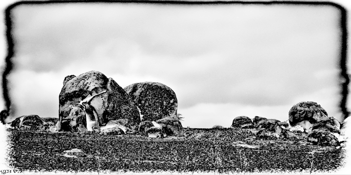 Granite Boulders B&W