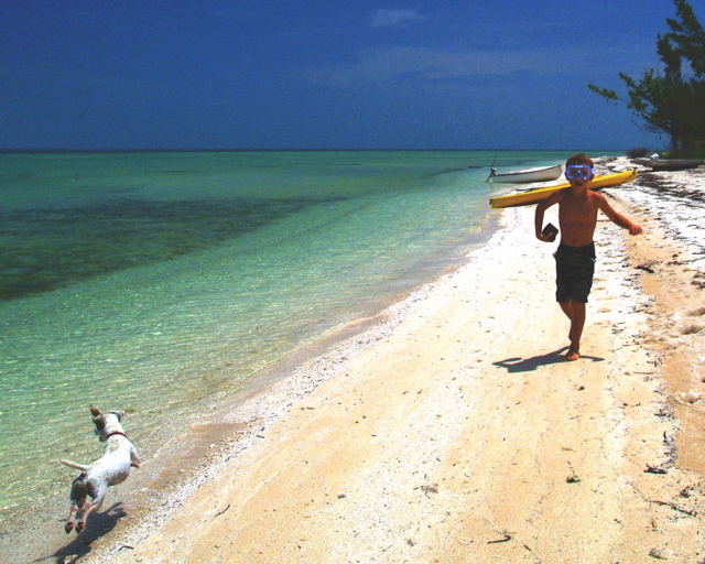 Boy+Dog+Beach=Fun