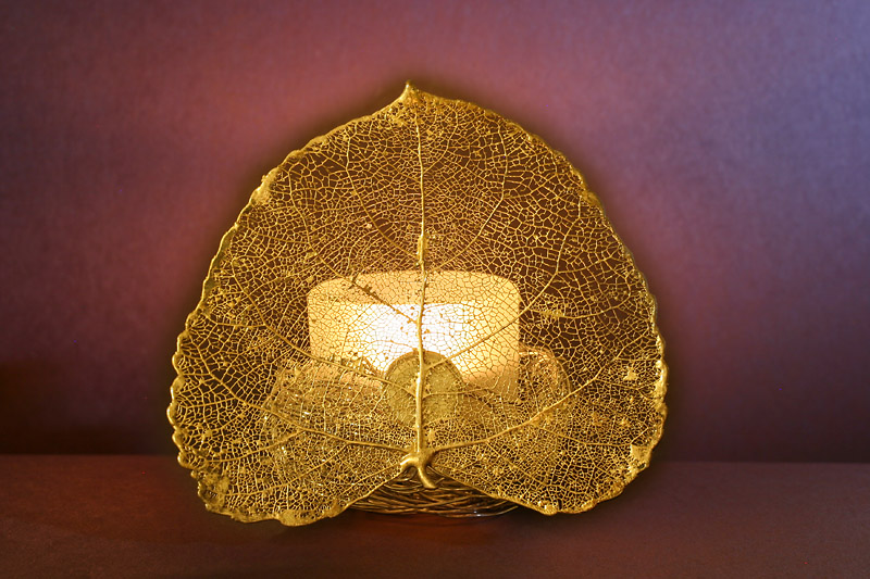 Gold Leaf Candle