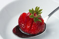 Dessert 32 - Strawberries in red wine sirup
