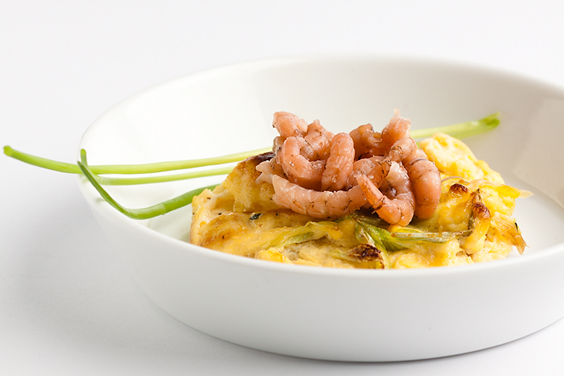 Food 40 - Fritata rounds with dutch shrimps
