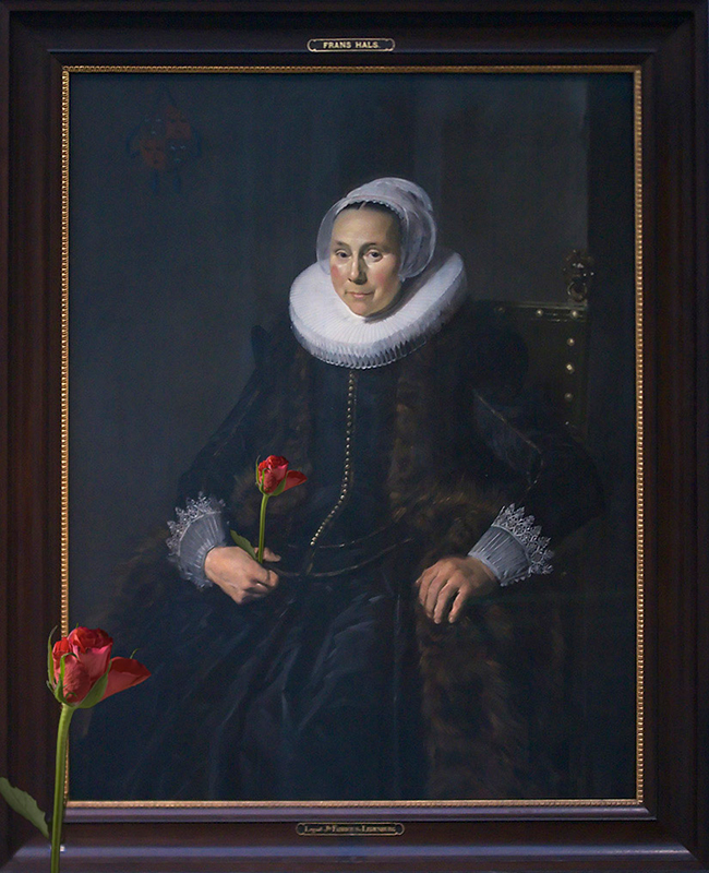 Lady with rose