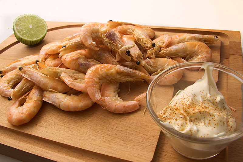 Food 12 - Roasted shrimps with limedip