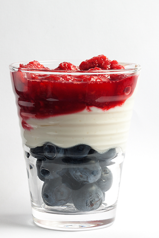 Food 25 - Coupe red, white and blue