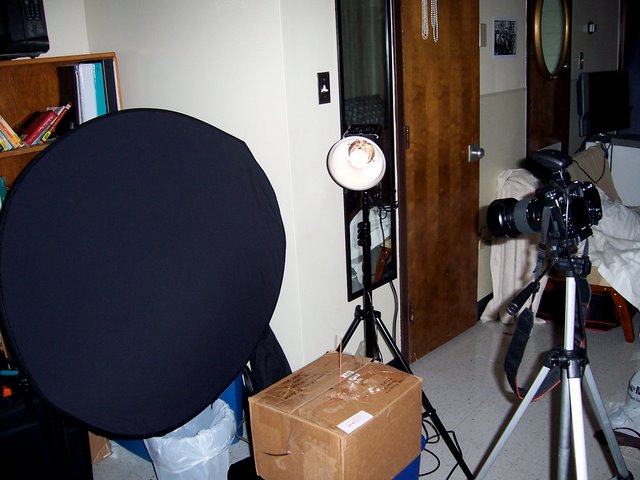 Lighting setup for smoke shot